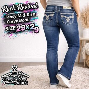 Rock Revival Tansy Boot Cut Women's Denim Jeans Size 29